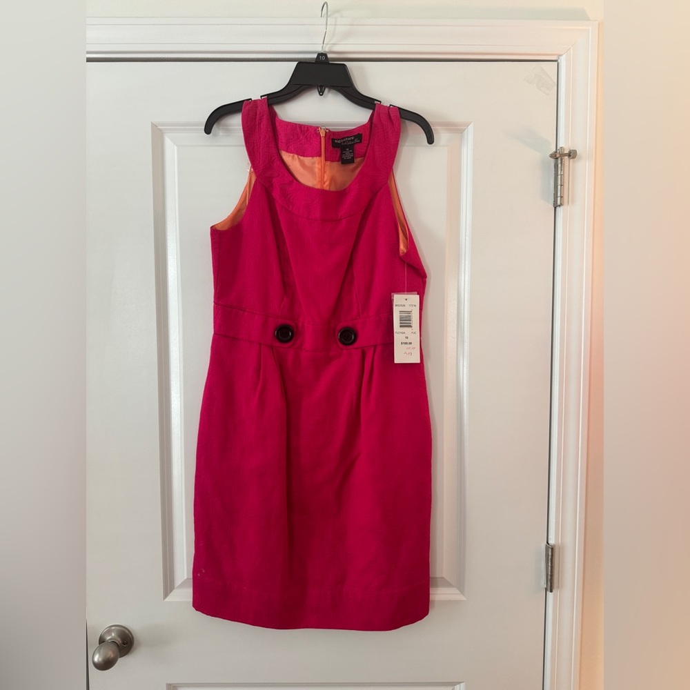 Signature by Robbie Bee Fuchsia Midi Dress